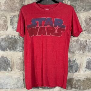 Fifth Sun Star Wars‎ Red T Shirt Woman's Small Faded Graphic Retro Casual